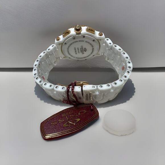 NEW Oniss Paris White MOP Dial White Ceramic Watch main image 7